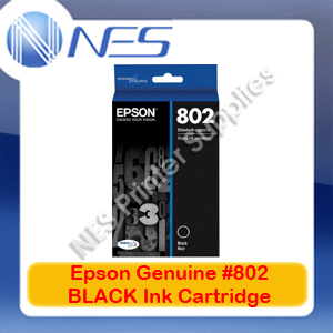 Epson Genuine #802 BLACK Ink Cartridge for WorkForce WF-4720/WF-4740/WF-4745 (C13T355192)